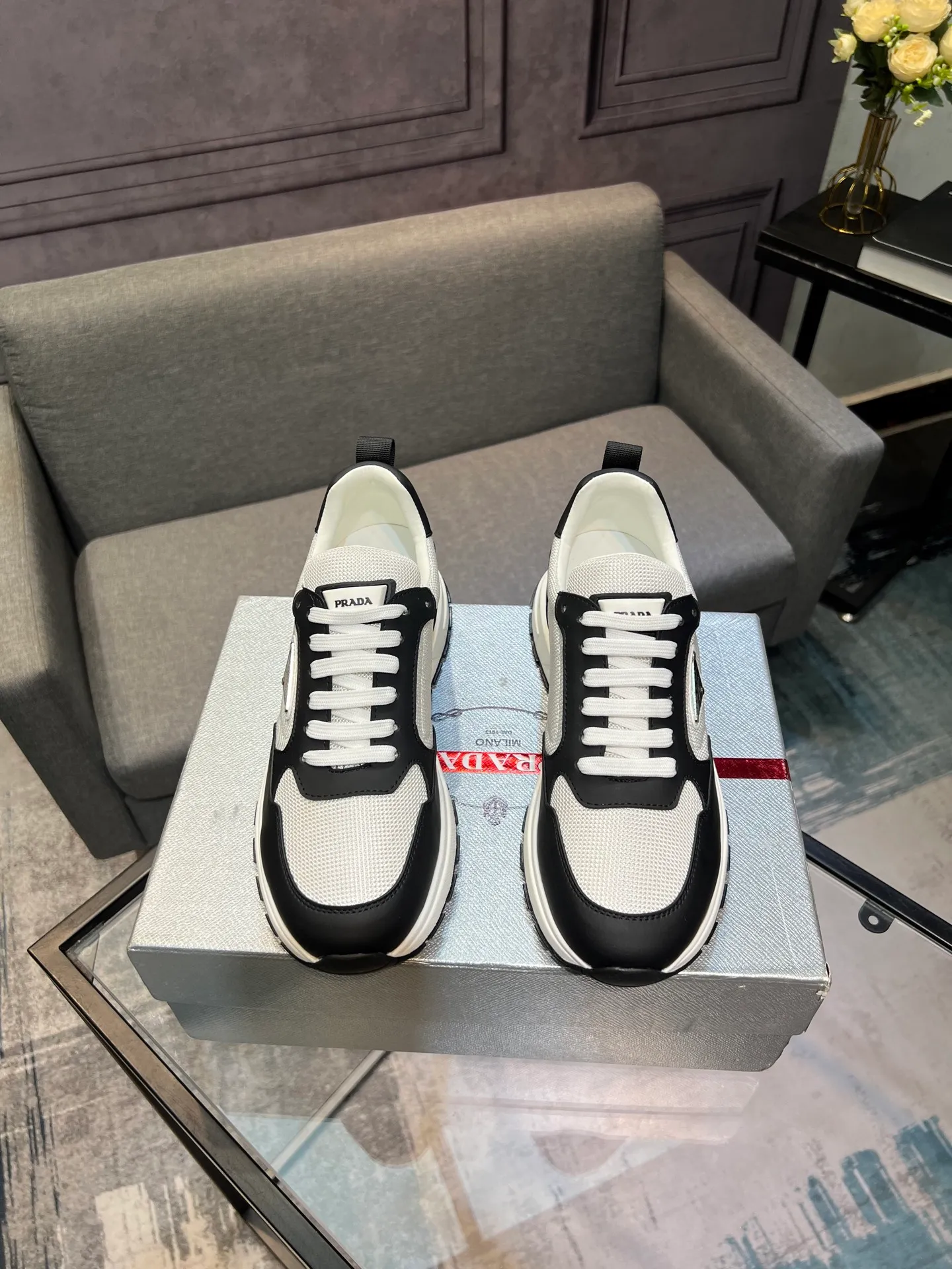 💰¥540 [PRADA] Men’s shoes are popular in the counter, official website synchronization, 1 high-quality shipment ✔️Original cowhide + cowhide lining, 1🆚1 replica, original sole, 38-45 (45 customized, non-refundable)